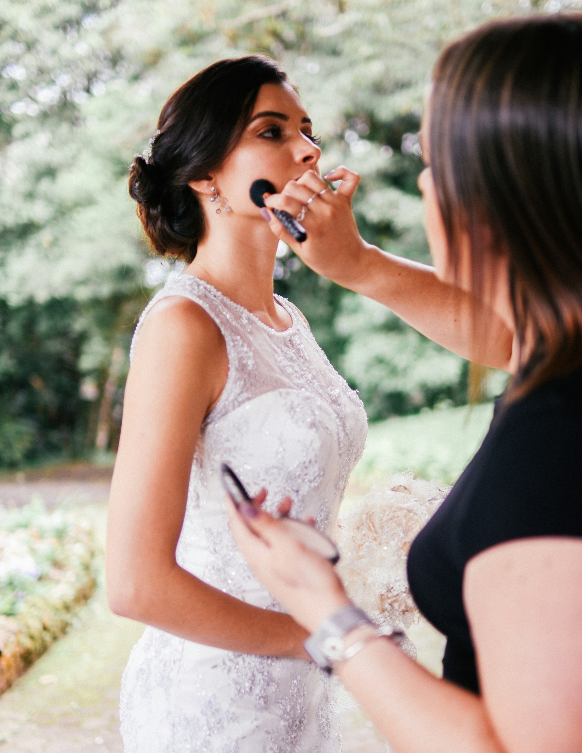 Getting ready before the ceremony